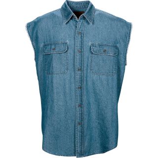 Sleeveless Denim Shirt — Large