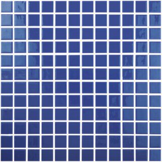 Elida Ceramica Dark Cobalt Glass Mosaic Square Indoor/Outdoor Wall Tile (Common: 12 in x 12 in; Actual: 12.5 in x 12.5 in)