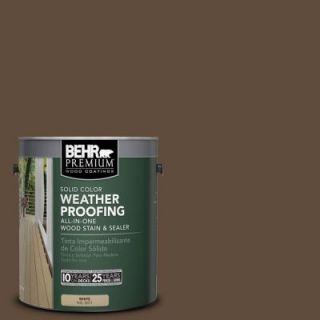 BEHR Premium 1 gal. #SC 141 Tugboat Solid Color Weatherproofing All In One Wood Stain and Sealer 501301