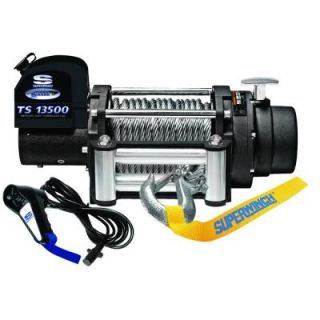 Superwinch Tiger Shark 13500 12 Volt DC Off Road Winch with 4 Way Roller Fairlead and 12 ft. Remote 1513200