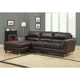 Dark Brown Bonded Leather Sofa Lounger   Shopping   Big