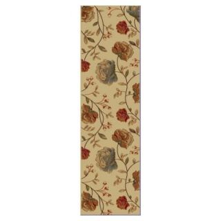 Kas Rugs Roses to Riches Ivory 2 ft. 3 in. x 7 ft. 7 in. Rug Runner LIF545623X77RU
