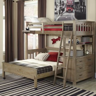 NE Kids Highlands Loft Bed with Full Lower Bed