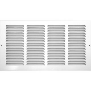 Accord Return White Steel Louvered Sidewall/Ceiling Grille (Rough Opening: 36 in x 8 in; Actual: 37.75 in x 9.75 in)