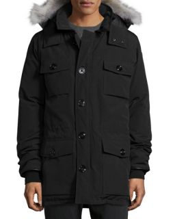 Canada Goose Banff Fur Trimmed Parka, Black