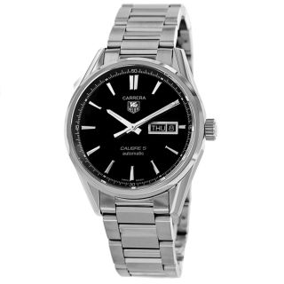 Tag Heuer Mens WAR201A.BA0723 Carrera Black Dial Stainless Steel