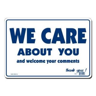 Lynch Sign 14 in. x 10 in. Blue on White Plastic Customer Care Sign MV   2