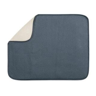 interDesign iDry 18 in. x 16 in. Large Kitchen Mat in Pewter/Ivory 40132