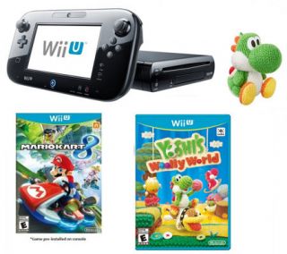 Nintendo Wii U w/ Mario Kart, Yoshis Woolly World & amiibo —