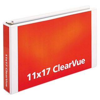 ClearVue Slant D Ring Binder 11 x 17   White