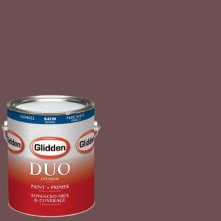 Glidden DUO 1 gal. #HDGR38D Wild Cranberry Satin Latex Interior Paint with Primer HDGR38D 01SA