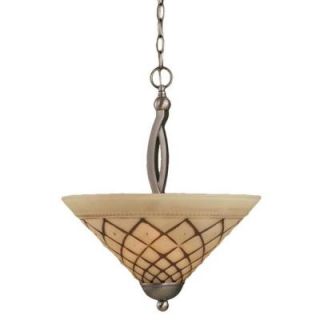 Filament Design Concord 2 Light Brushed Nickel Pendant with Chocolate Icing Glass CLI TL5014375
