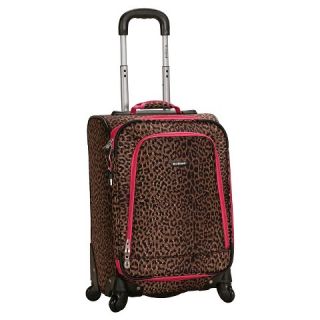 Rockland Venice Spinner Carry On Luggage Set   Pink Leopard (20