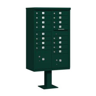 Salsbury Industries 3300 Series Green Private 16 A Size Doors Type III Cluster Box Unit 3316GRN P