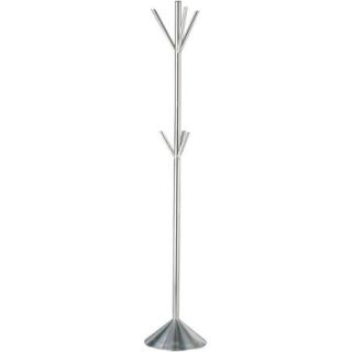 Pegs Coat Rack in Satin Steel Finish