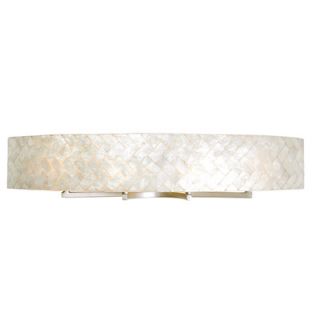 Radius Natural Herringbone Capiz Four Light Bath Fixture in Gold Dust