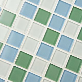 Continuum .875 X .875 Glass Mosaic Wall Tile in Fresh Square WFGDXSSQF