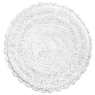 Espalma Round Crochet Border Bath Rug   Reversible, 24” 7906G 57