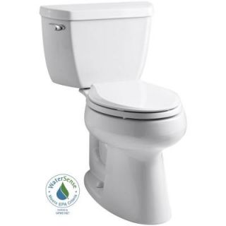 KOHLER Highline 2 piece 1.28 GPF Single Flush Elongated Toilet in White K 3658 0