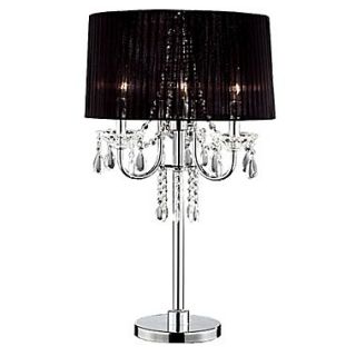 Ore International 27 1/2 Crystal Drop Table Lamp, Clear
