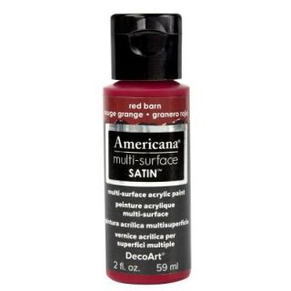 DecoArt Americana 2 oz. Red Barn Satin Multi Surface Acrylic Paint DA507 29