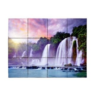 Tile My Style Waterfall2 24 in. x 18 in. Tumbled Marble Tiles (3 sq. ft. /case) TMS0018M1