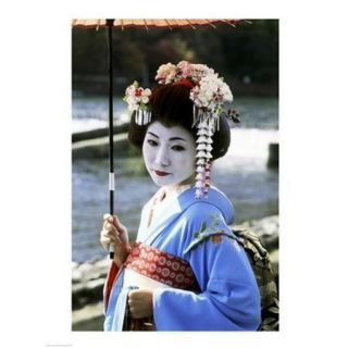 Geisha looking sideways, Kyoto, Japan Poster Print (18 x 24)