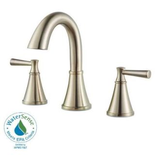 Pfister Cantara 8 in. Widespread 2 Handle High Arc Bathroom Faucet in Brushed Nickel F 049 CRKK