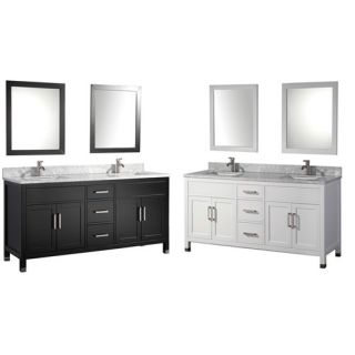 MTDVanities Ricca 84 Double Sink Bathroom Vanity Set with Mirror