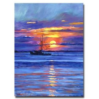 Trademark Fine Art 24 in. x 32 in. Salmon Trawler at Sunrise Canvas Art DLG0025 C2432GG