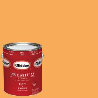Glidden Premium 1 gal. #HDGO54 Egyptian Sun Flat Latex Interior Paint with Primer HDGO54P 01F