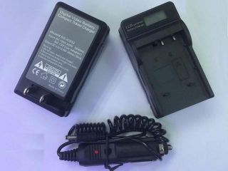 Battery Charger with LCD display for Sanyo Xacti VPC CG9GX VPC E1 VPC E2 VPC E2BL VPC E2W VPC E6