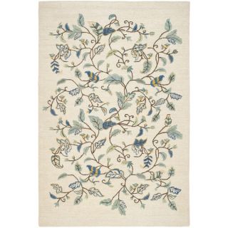 Martha Stewart Autumn Woods Colonial Blue Wool/ Viscose Rug (9x 12