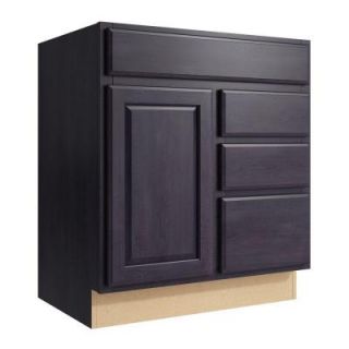 Cardell Salvo 30 in. W x 34 in. H Vanity Cabinet Only in Ebon Smoke VCD302134DR3.AD7M7.C64M