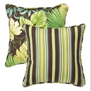 Pillow Perfect Outdoor/ Indoor TropiqueLyndhurst Green 18.5 Inch Throw Pillow (Set of 2)