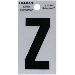 The Hillman Group 2 in. Vinyl Reflective Letter Z 839370