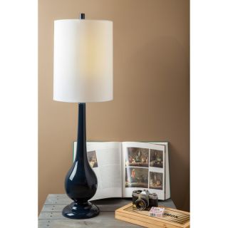 Diva 1 light Indigo Glass/ Ebony Lacquer Table Lamp