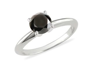 1 ct.t.w. Black Diamond Ring in 10k White Gold