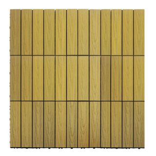 NewTechWood Naturale Composite 12 x 12 Interlocking Deck Tiles in