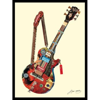 Electric Guitar Original Dimensional Collage Hand Signed by Alex