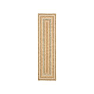 Safavieh Braided Tan and Multicolor Rectangular Indoor and Outdoor Braided Runner (Common: 2 x 12; Actual: 27 in W x 144 in L x 0.67 ft Dia)