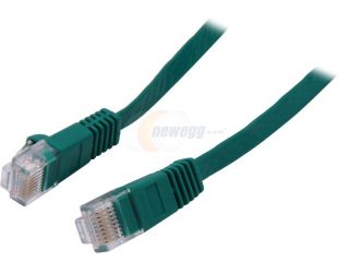 Coboc CY CAT6 02 Green 2ft. 32AWG Cat 6 Green Color 550MHz UTP Flat Ethernet Stranded Copper Patch cord /Molded Network lan Cable