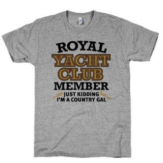 Heather Gray Royal Yacht Club Member Just Kidding Crewneck T Shirt Size XL Cool