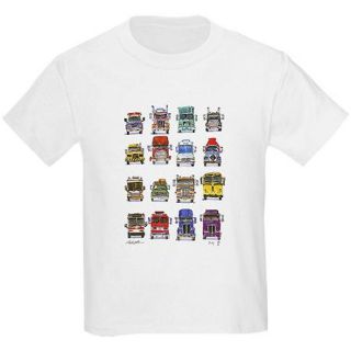 CafePress Kids 16 Trucks T Shirt