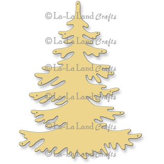 La La Land Die Christmas Tree, 4"X3.25"