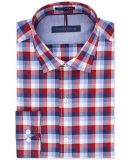 Tommy Hilfiger Slim Fit Non Iron Soft Wash Red and Blue Multi Check
