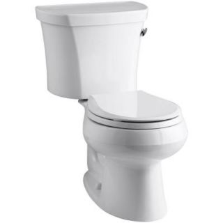 KOHLER Wellworth 2 piece 1.28 GPF Single Flush Round Toilet in White K 3947 UR 0