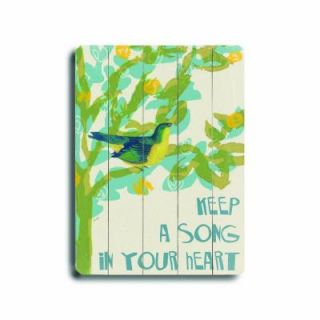 ArteHouse 9 in. x 12 in. Song in Your Heart Wood Sign DISCONTINUED 0003 9053 25