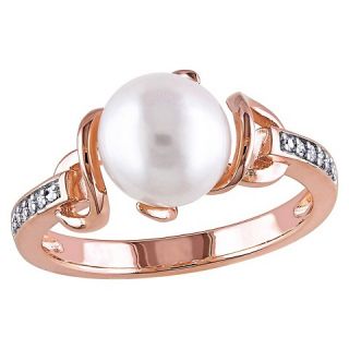 5mm Freshwater and Cultured Pearl with 0.06 CT. T.W. Diamond in