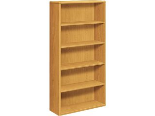 HON 10755C 10700 Series Bookcase, 5 Shelves, 36w x 13 1/8d x 71h, Harvest